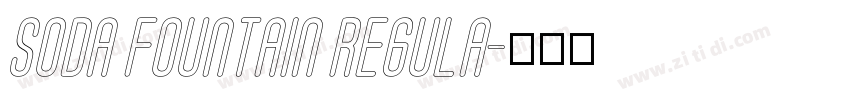 Soda Fountain Regula字体转换